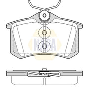 NAPA Front & Rear Pads fits MG Zs SUV 2017 on 1.0 1.5