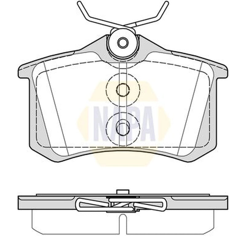 NAPA Rear Brake Pad Set fits MG Zs SUV 2017 on 1.0 1.5