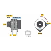 Bosch Car Alternator 12V fits Nissan Micra III 2003-2010 1.5