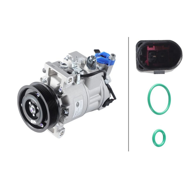 Hella Air Conditioning Compressor fits Audi A4 B6 2000-2005 1.6 1.8 1.9 2.0