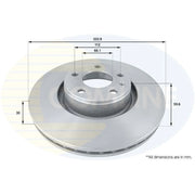 Comline Front Brake Internally Vented Discs & Pads fits Audi A6 C6 2004-2011
