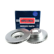 Borg & Beck Front Brake Vented Discs & Pads fits BMW 5 2003-2010