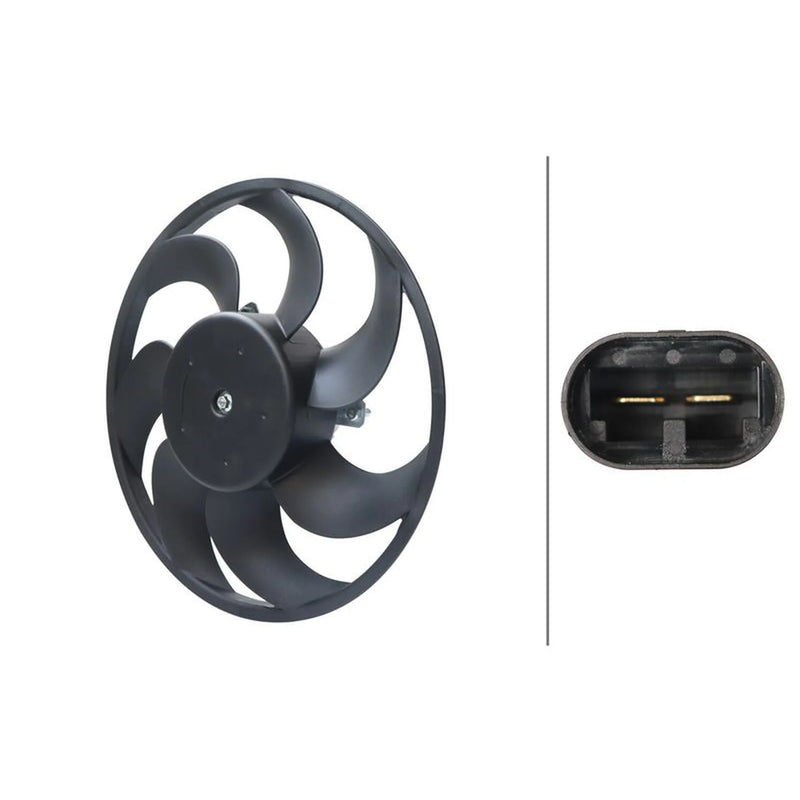 Hella Engine Cooling Fan Left fits Mercedes-Benz Viano 2003 on