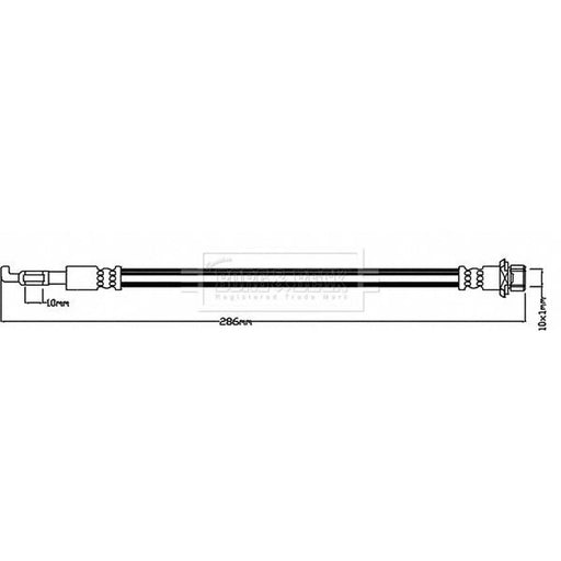 Borg & Beck Brake Hydraulic Hose Line outer BBH8314