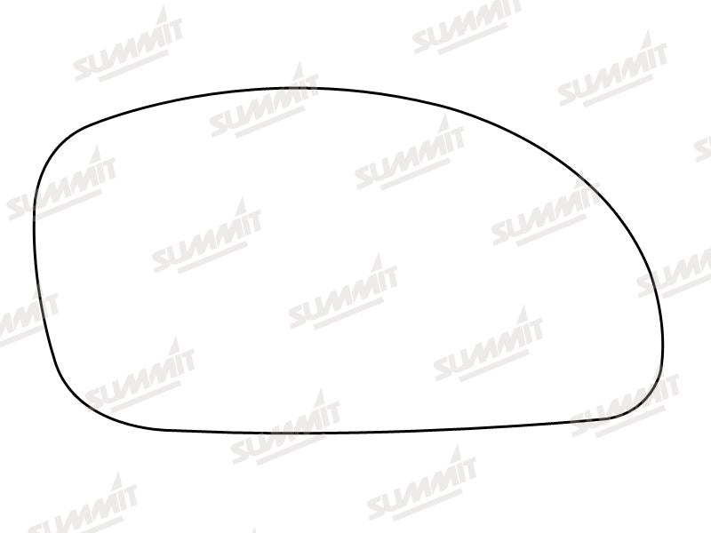 Summit Stick-On Standard Mirror Glass fits Hyundai Lantra RHS Summit - Bars 4 Cars