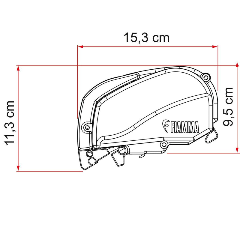 Fiamma F80S 400 Awning Polar White Case Royal Grey Fabric Motorhome Caravan Van Fiamma  - Dynamic Drive