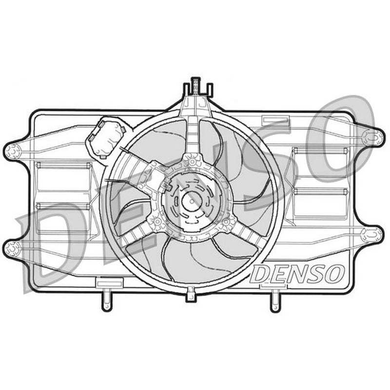 Denso Engine Cooling Fan fits Fiat Doblo 2001 on 1.2