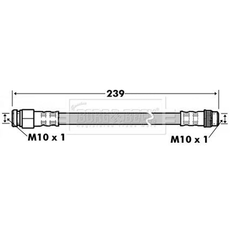 Borg & Beck Brake Hydraulic Hose Line inner BBH7531