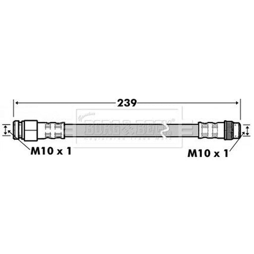 Borg & Beck Brake Hydraulic Hose Line inner BBH7531