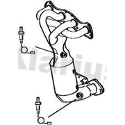 Klarius Catalyst Type Approved With Pipe fits Suzuki Splash 2010-2011 1.2