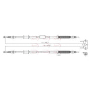 Apec Handbrake Cable Left Rear fits Opel Corsa D 2006-2014 1.4 1.6 1.7