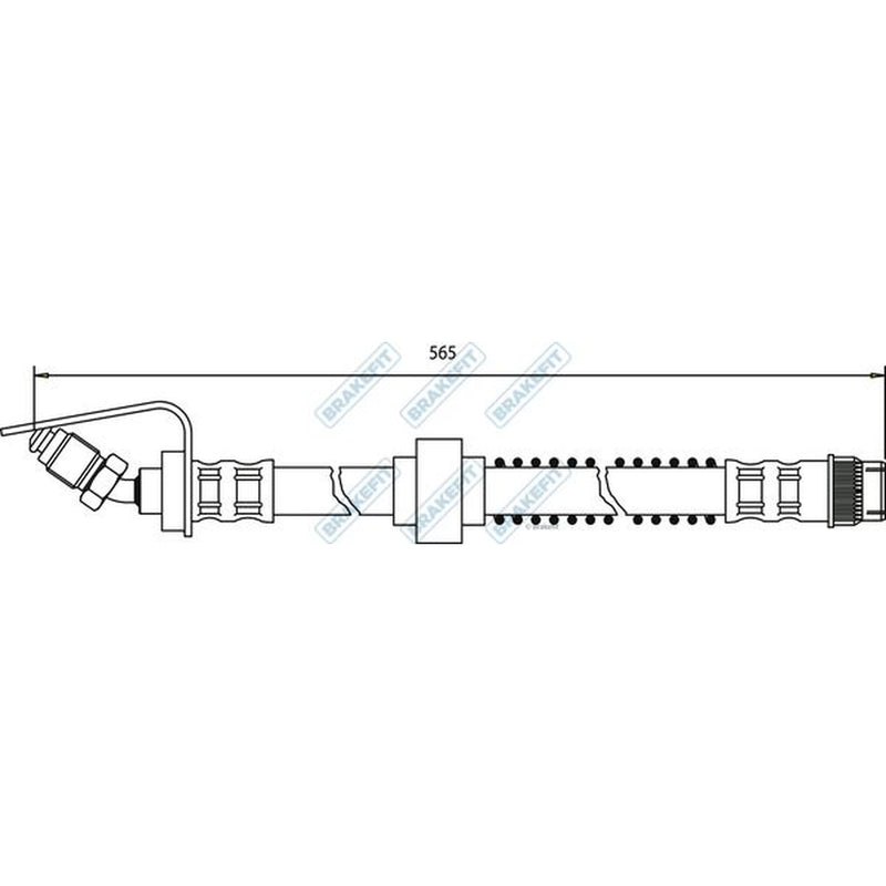 Apec Brake Hydraulic Hose Line Front fits Opel Movano A 1999-2001 2.5 2.8