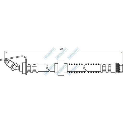 Apec Brake Hydraulic Hose Line Front fits Opel Movano A 1999-2001 2.5 2.8