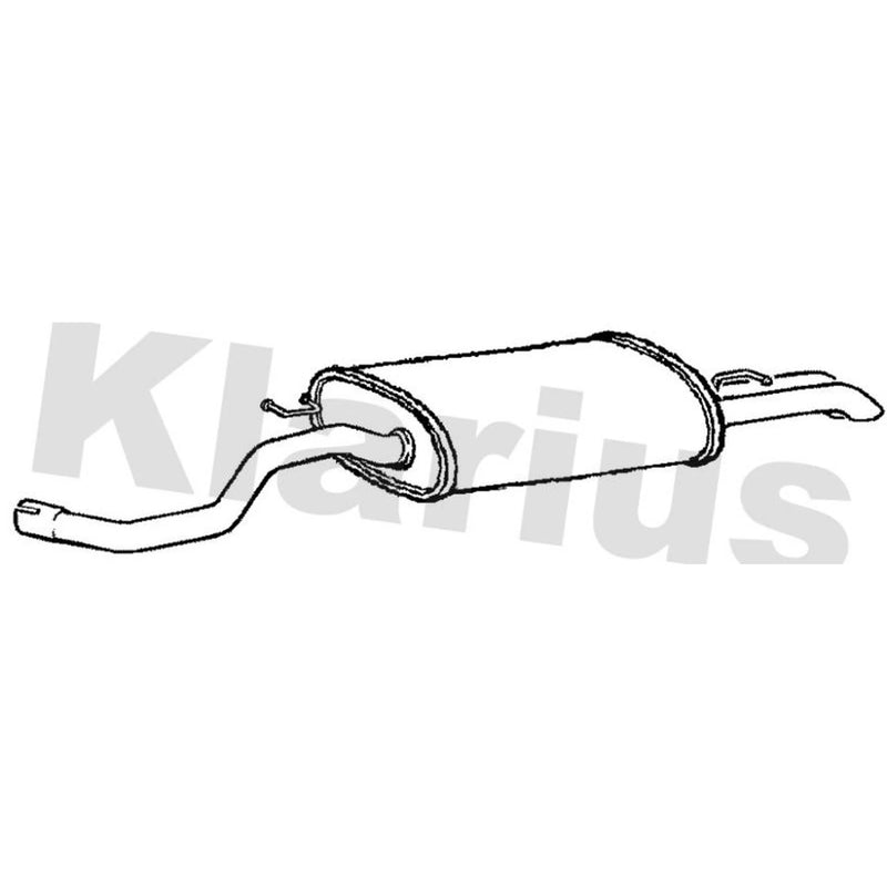 Klarius Box With Tail Pipe Rear fits Seat Leon 1999-2006 1.9