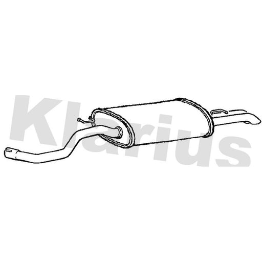 Klarius Box With Tail Pipe Rear fits Seat Leon 1999-2006 1.9