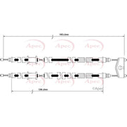 Apec Handbrake Cable Right Rear CAB1591