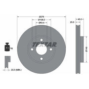 Textar 2 x Vented Front Brake Discs 92159003