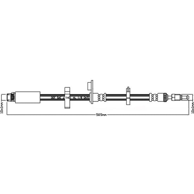 Juratek Brake Hydraulic Hose Line Right JBH1198
