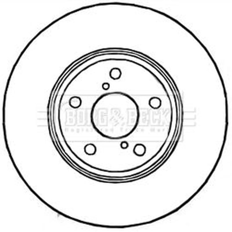 Borg & Beck Front Brake Vented Discs & Pads fits Lexus Ls 2000-2006