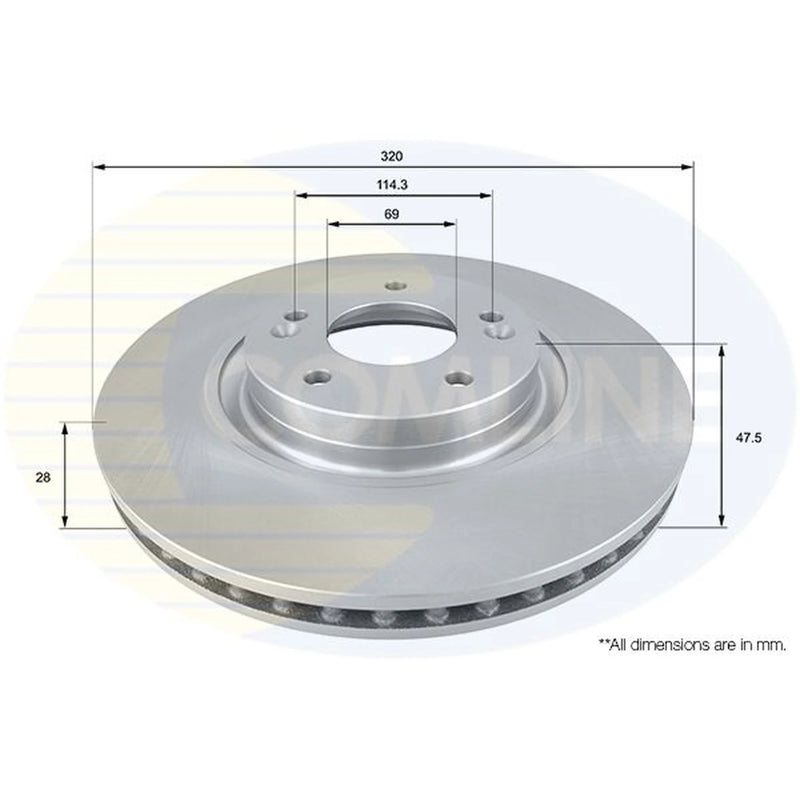Comline Front & Rear Brake Discs & Pads fits Kia Xceed 2019 on 1.6