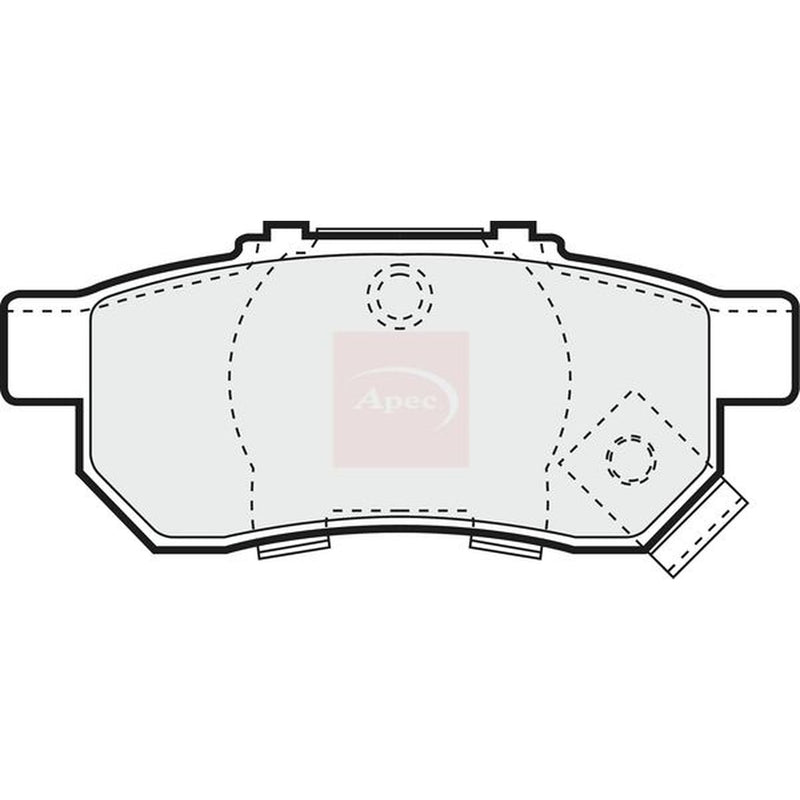 Apec Rear Brake Pad Set fits Honda City IV 2003-2008 1.3