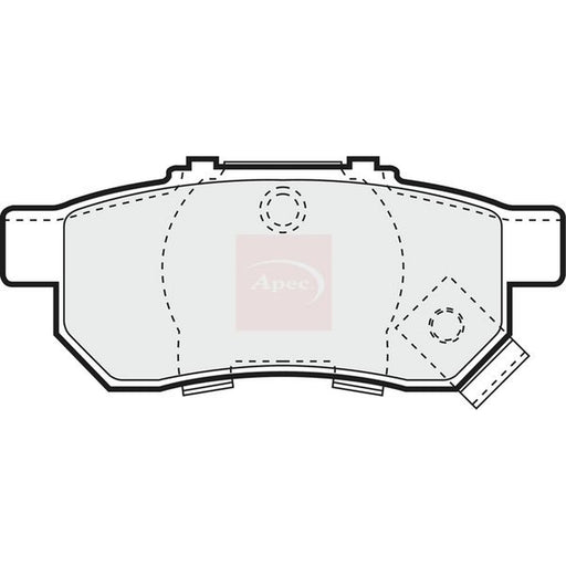 Apec Rear Brake Pad Set fits Honda City IV 2003-2008 1.3