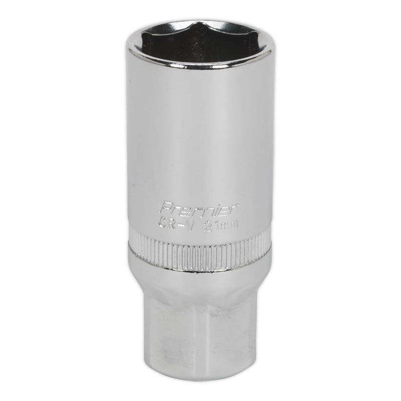 Sealey Spark Plug Socket 21mm 3/8"Sq Drive S38SP14 Sealey - Dynamic Drive