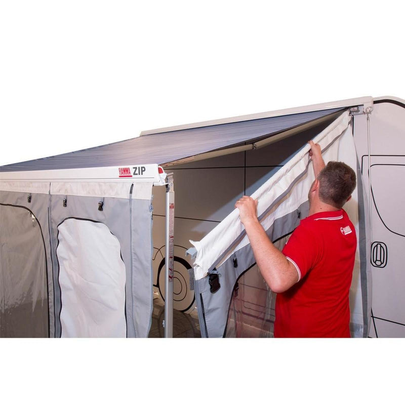 Fiamma Caravanstore Zip Top XL 500 Royal Blue Fabric (06771H02Q) Manual Awning Rail Fiamma - Dynamic Drive