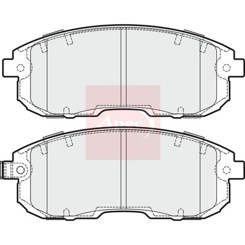 Apec Front Brake Pad Set fits Fiat Sedici 2006-2014 1.6 1.9 2.0