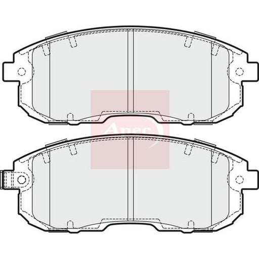 Apec Front Brake Pad Set fits Fiat Sedici 2006-2014 1.6 1.9 2.0