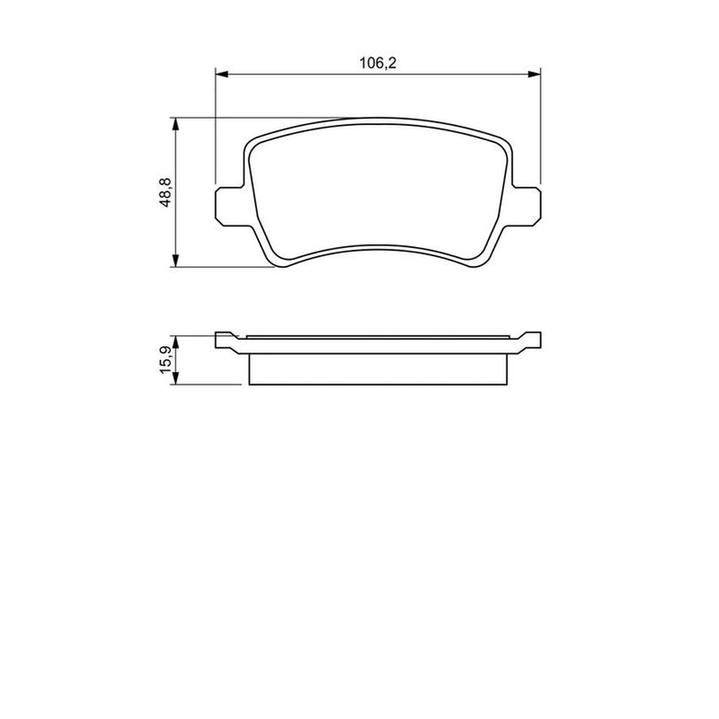 Bosch Front & Rear Pads fits Volvo XC60 I SUV 2008-2017 2.4 3.2