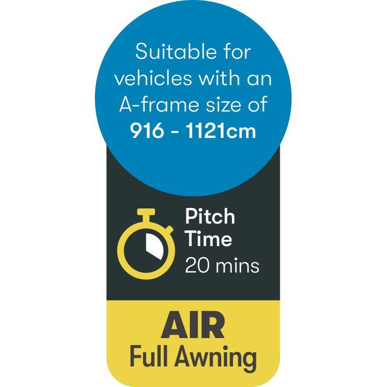 Pluto 2 Air Full Awning (946 - 980 : Size 8 : S) 12020370800002 Quest - Dynamic Drive