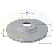 Comline Front & Rear Brake Discs & Pads fits Ford Mondeo V Turnier 2014-2022