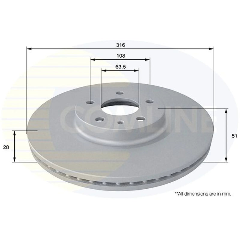 Comline Front & Rear Brake Discs & Pads fits Ford Mondeo V Turnier 2014-2022