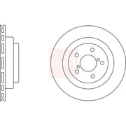 Apec Rear Brake Vented Discs & Pads fits Subaru Impreza 1994-2000 2.0