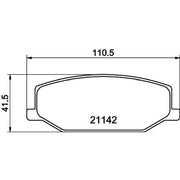 Mintex Front Brake Pad Set fits Mazda Az Offroad 1998 on 0.7