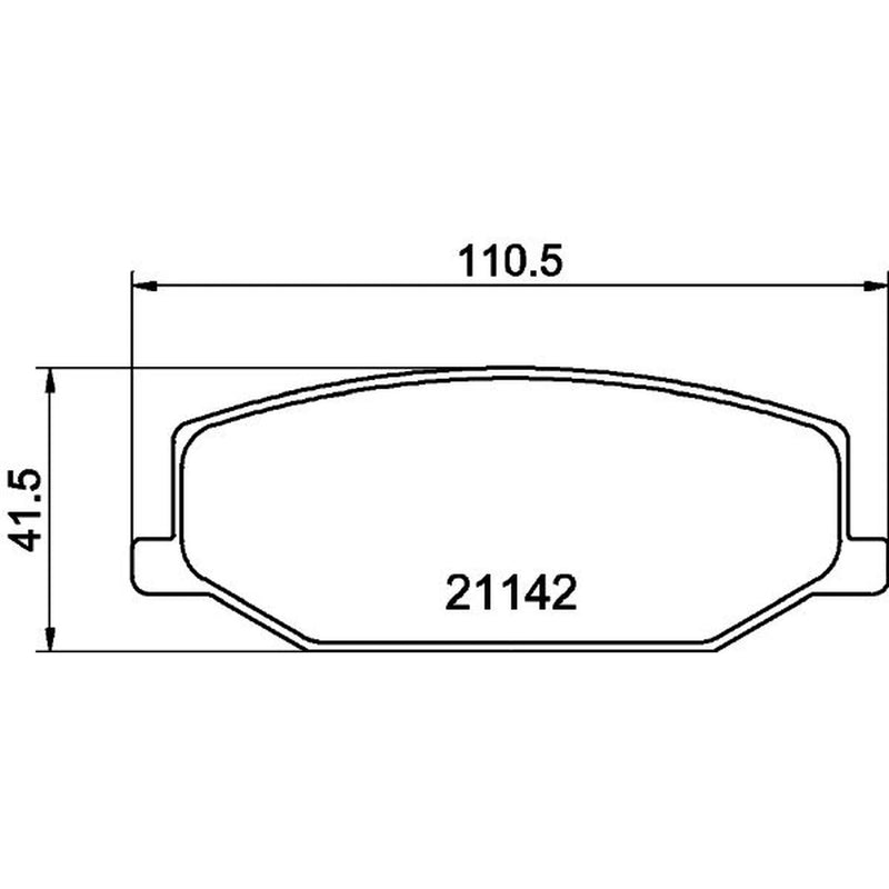 Mintex Front Brake Pad Set fits Mazda Az Offroad 1998 on 0.7