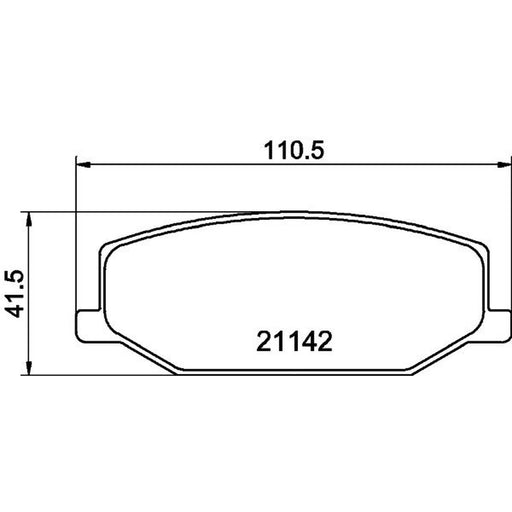 Mintex Front Brake Pad Set fits Mazda Az Offroad 1998 on 0.7