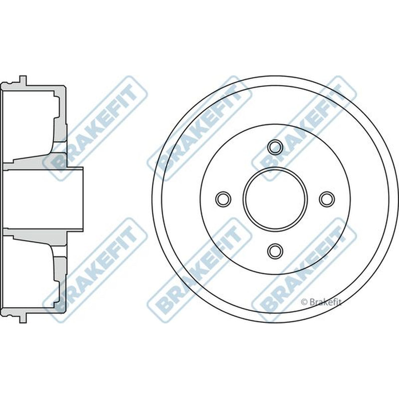 Apec Brake Drum Assembly Rear fits Nissan Kubistar 2003-2009 1.2 1.5 1.6
