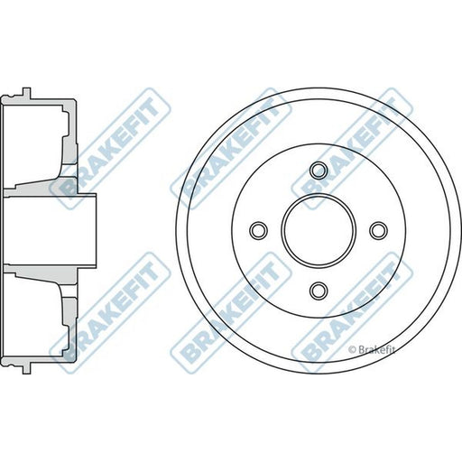 Apec Brake Drum Assembly Rear fits Nissan Kubistar 2003-2009 1.2 1.5 1.6