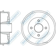 Apec Brake Drum Assembly Rear BDR9043
