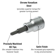 Teng Tools 3/8" Hex Bit Socket AF 3/16" Teng Tools - Dynamic Drive