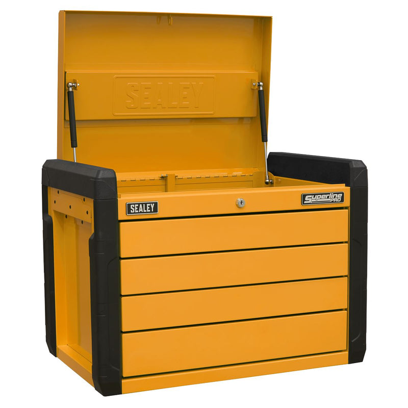 Superline Pro Superline PRO Push-to-Open Topchest 4-Drawer - Orange APPD4O Superline Pro - Dynamic Drive