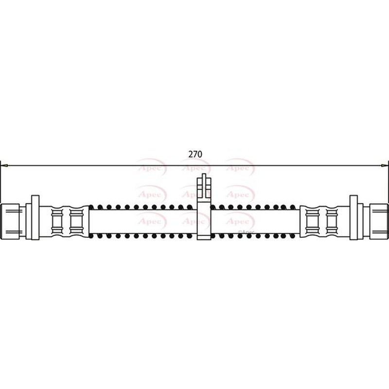 Apec Brake Hydraulic Hose Line Rear fits Land Rover Freelander I 1998-2006