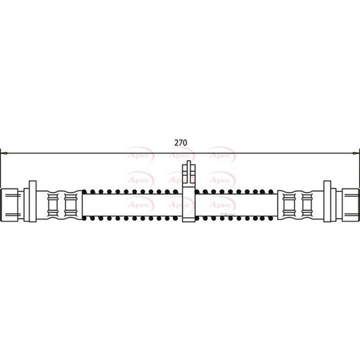 Apec Brake Hydraulic Hose Line Rear fits Land Rover Freelander I 1998-2006