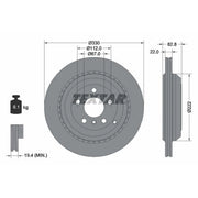 Textar 2 x Externally Vented Rear Brake Discs 92150903-x2