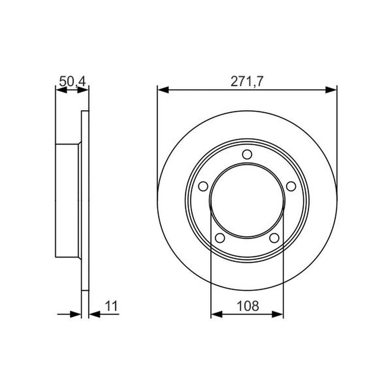 Bosch 2 x Solid Brake Discs