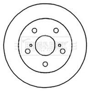 Borg & Beck Front & Rear Brake Discs & Pads fits Toyota Auris 2006-2012 1.8