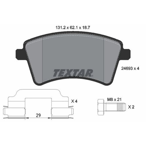 Textar Front Brake Pad Set 2469301