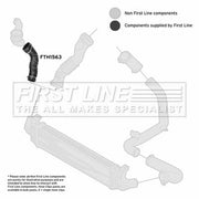 First Line Intercooler Turbo Charge Air Hose fits Ford Focus II 2005-2012 2.5